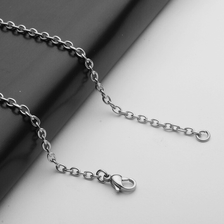 1.5mm-3mm Stainless Steel Silver Gold Black Rolo Link Chain Necklace Wholesale