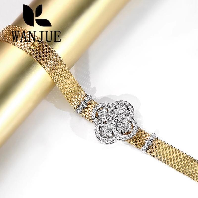 Luxury Italian Lace Bracelet Retro Palace Style Two Tone Women Party Gift