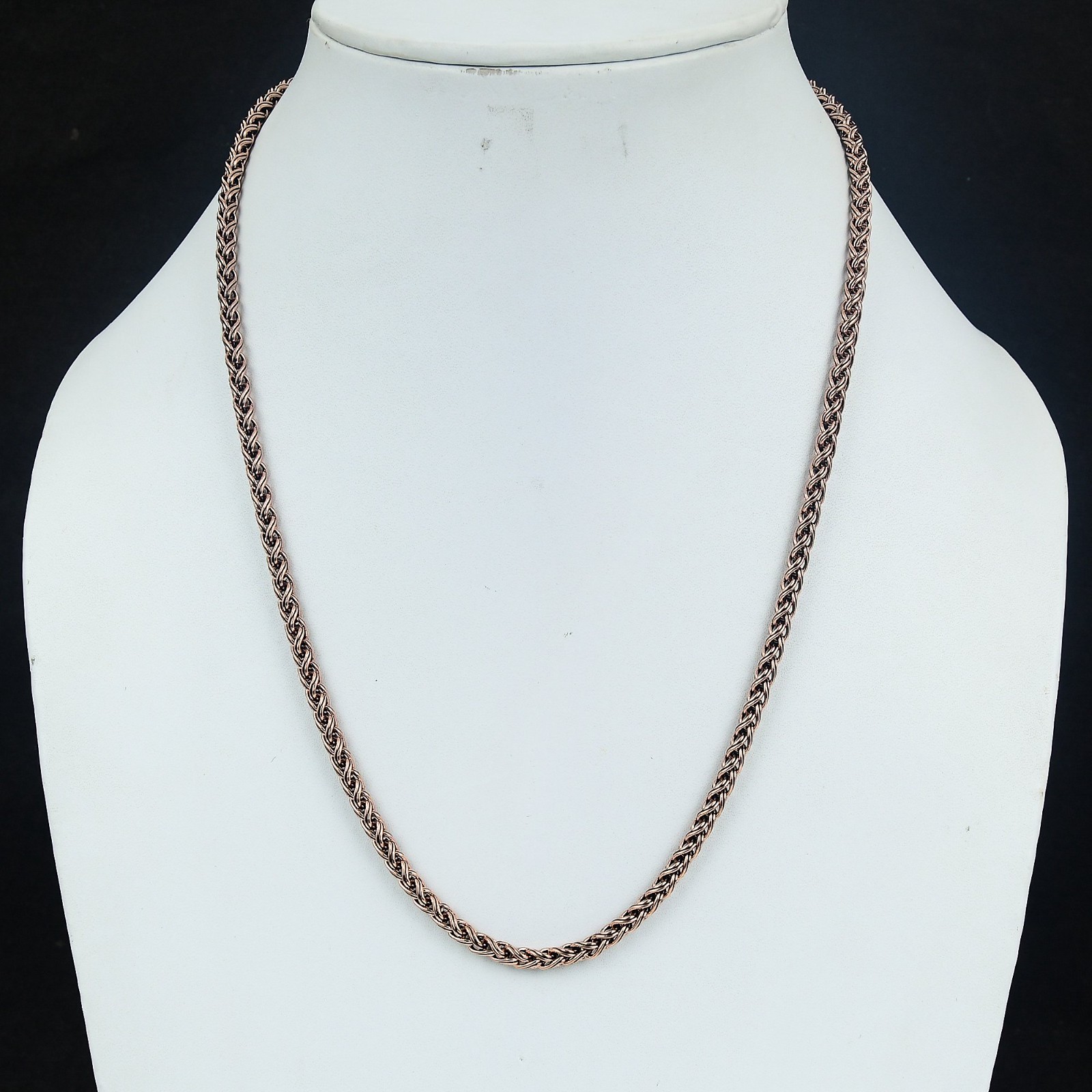 Cz Copper Chain Necklace With Lobster Clasp Handcrafted Curb Chain For Necklace