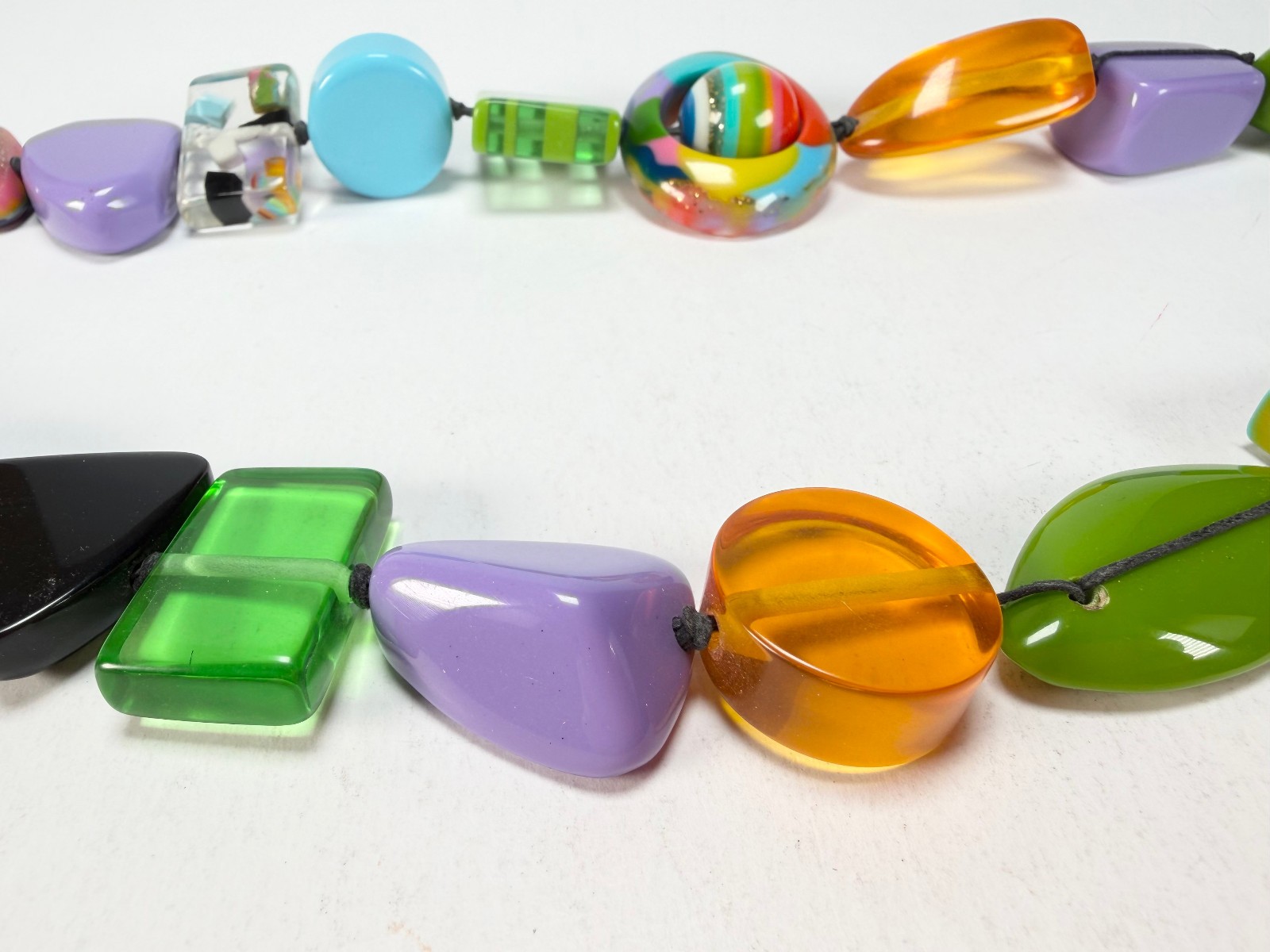 Jackie Brazil “Indiana” Transparent Summer Mix Multi-Bead Resin 70cm Necklace