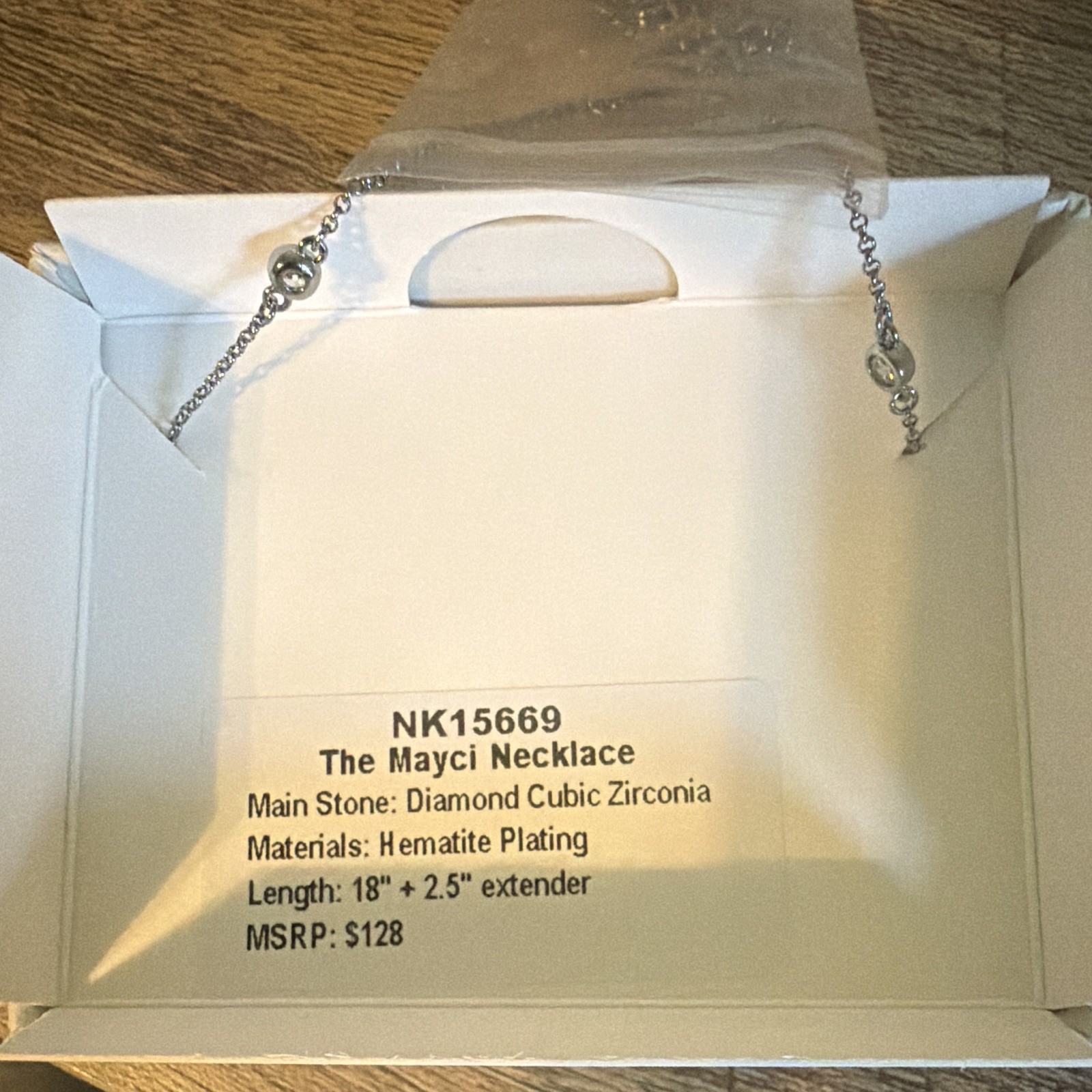 BP OG Mayci Necklace CZ on Hematite Plating NK15669 Adjustable 18″ + 2.5″ Ext