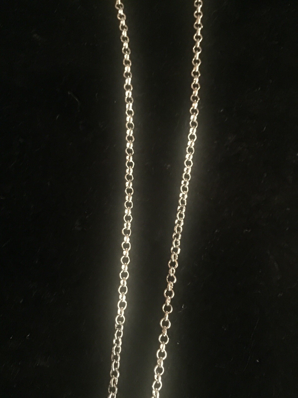 Hello Kitty Pendant Necklace Silver Chain Rhinestone Gold Bow None Tarnishing