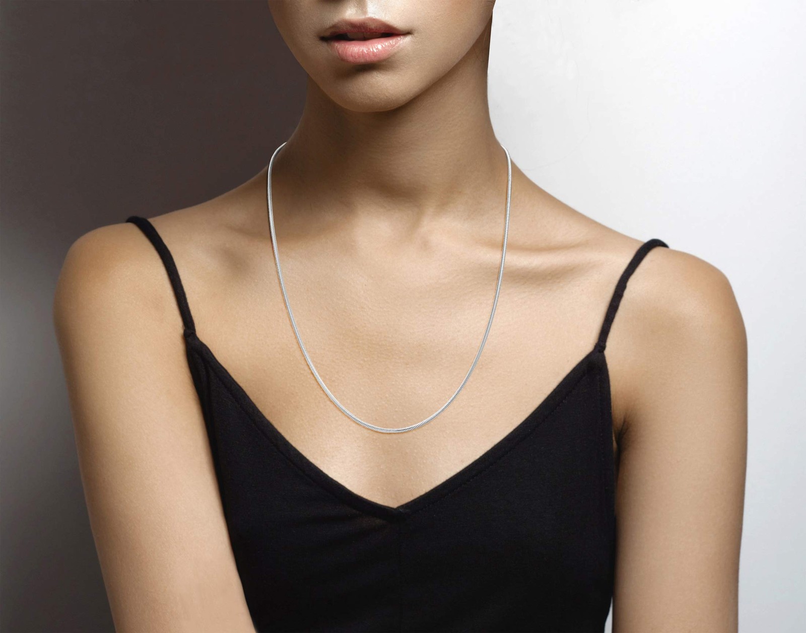 Miabella 925 Sterling Silver Italian 1.5Mm 2Mm 2.5Mm Round Snake Chain Necklace