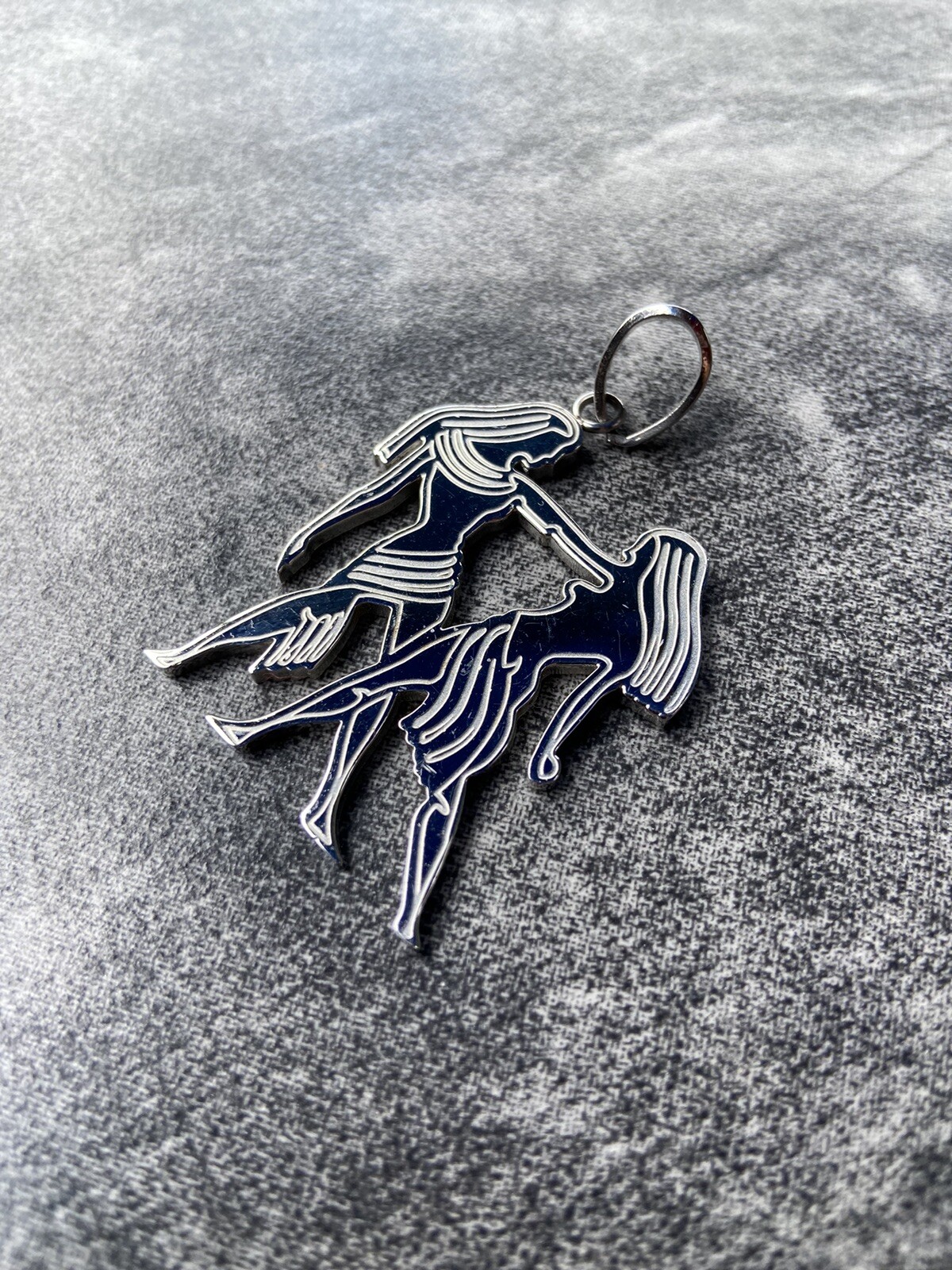 Amazon/tribe Relationship Female/Male Stainless Steel 1-1/2”x 1-3/4” Pendant.