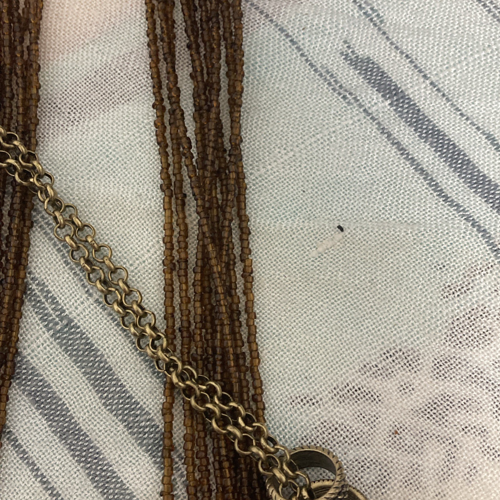 2 A.N.A Necklaces Bronze And Brown Tones