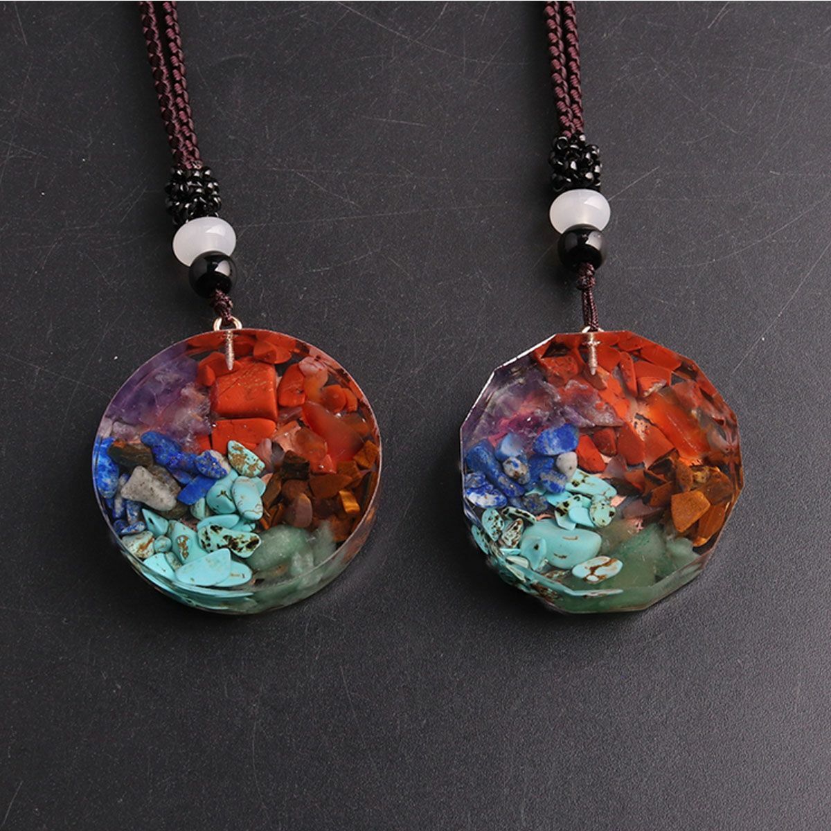 Orgonite Necklace Sri Yantra Pendant Sacred Geometry Chakra Healing Necklace