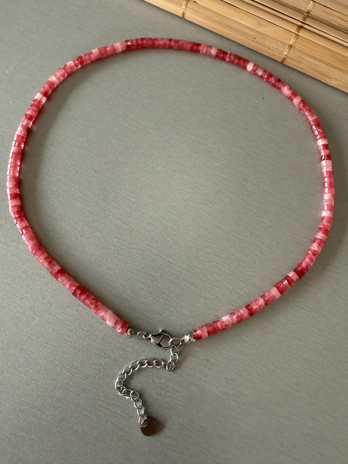 Women’s men’s natural stone stainless steel handmade fashion strong necklace her