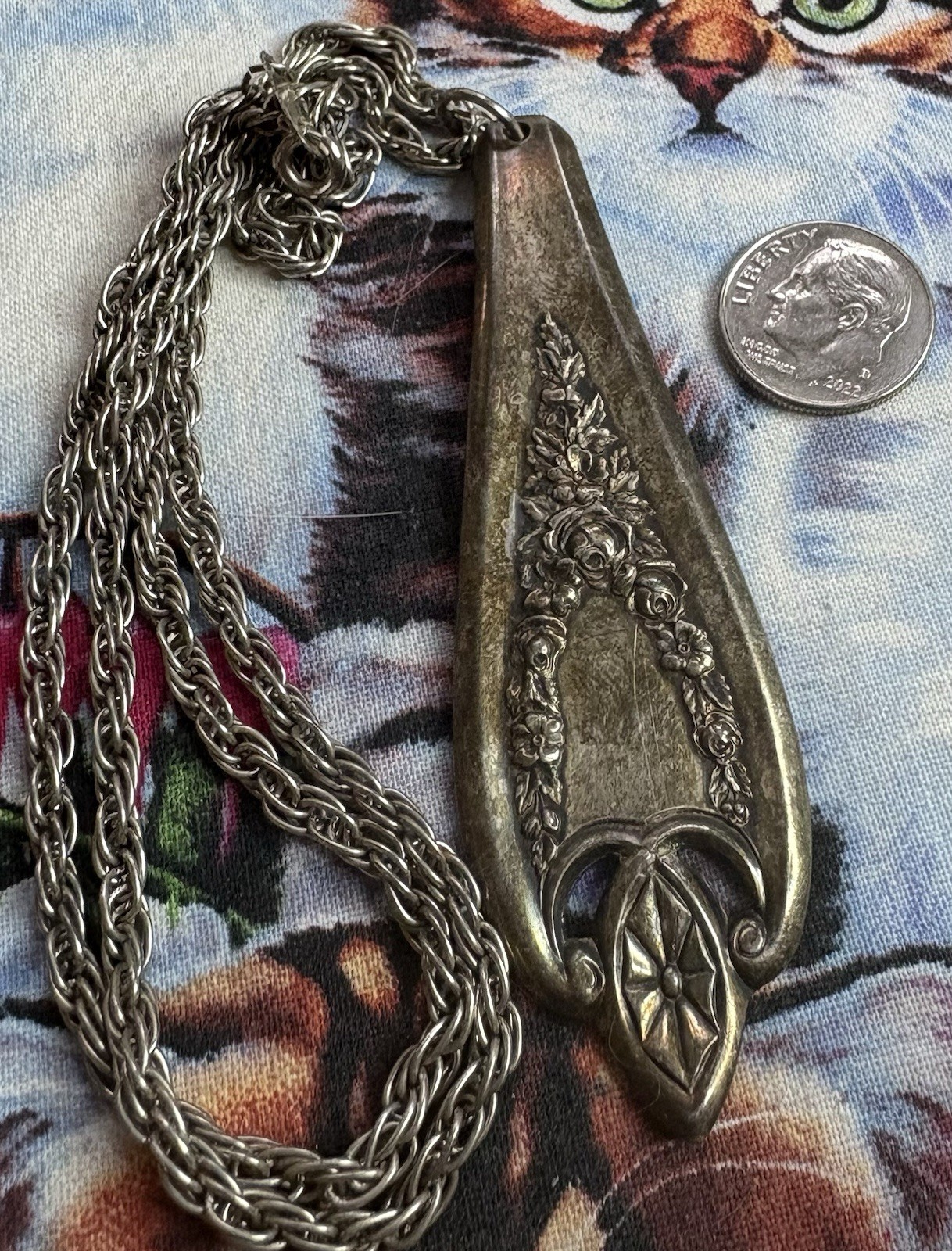 Sterling Silver Plated Spoon Pendant On 24 Inch Chain
