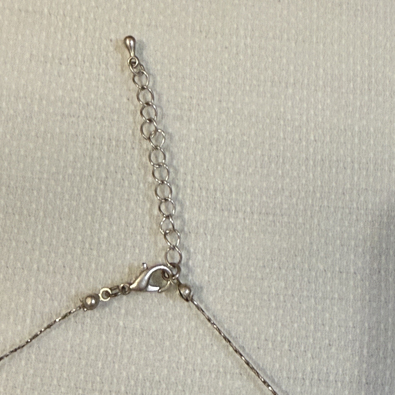 Authentic Y2K Gray, Black And Clear Glass Square Bead Necklace