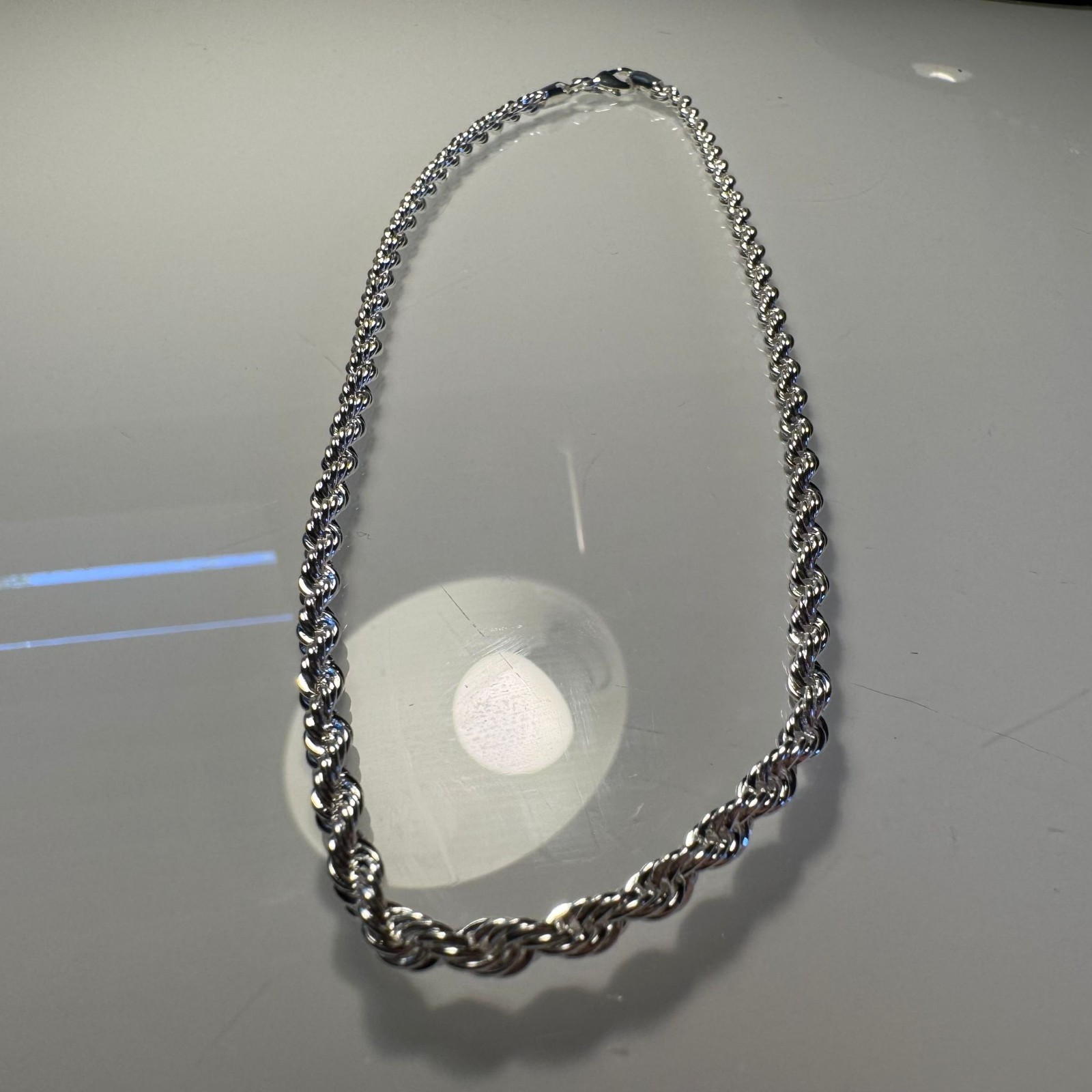 925 Sterling Silver Italian Rope Chain Necklace Twisted Link Men Women New