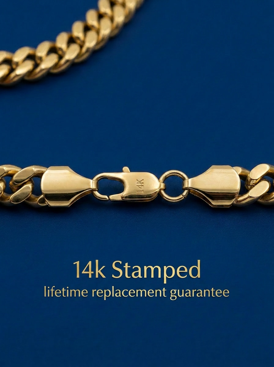 Jumbo Jesus Necklace, 14k Heavy Gold Plated, 10mm Cuban Style Chain