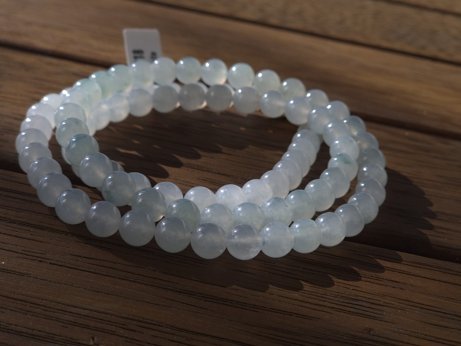 Icy Floating Flowers Burmese Jadeite Necklace