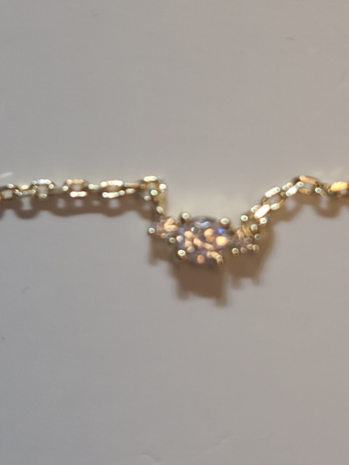 14k Gold Plated Triple Cubic Zirconia Layered Necklace -A New Day Gold