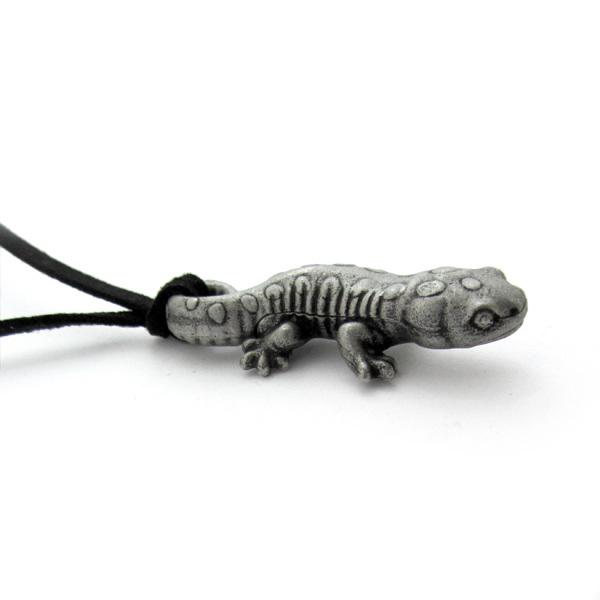 Spotted Salamander Adult and Larva Necklace – Articulating Salamander Pendant