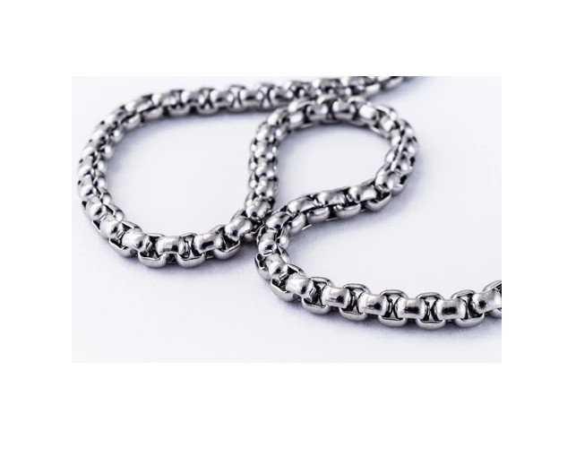 Stainless Steel Strong Rolo Link 3.5mm Round Box Chain 20″ Necklaces – Chain B12