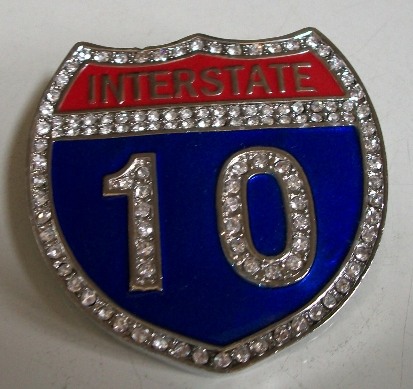 Men’s Silver Finish Bling Dressy Casual Interstate 10 Fashion Pendant Charm