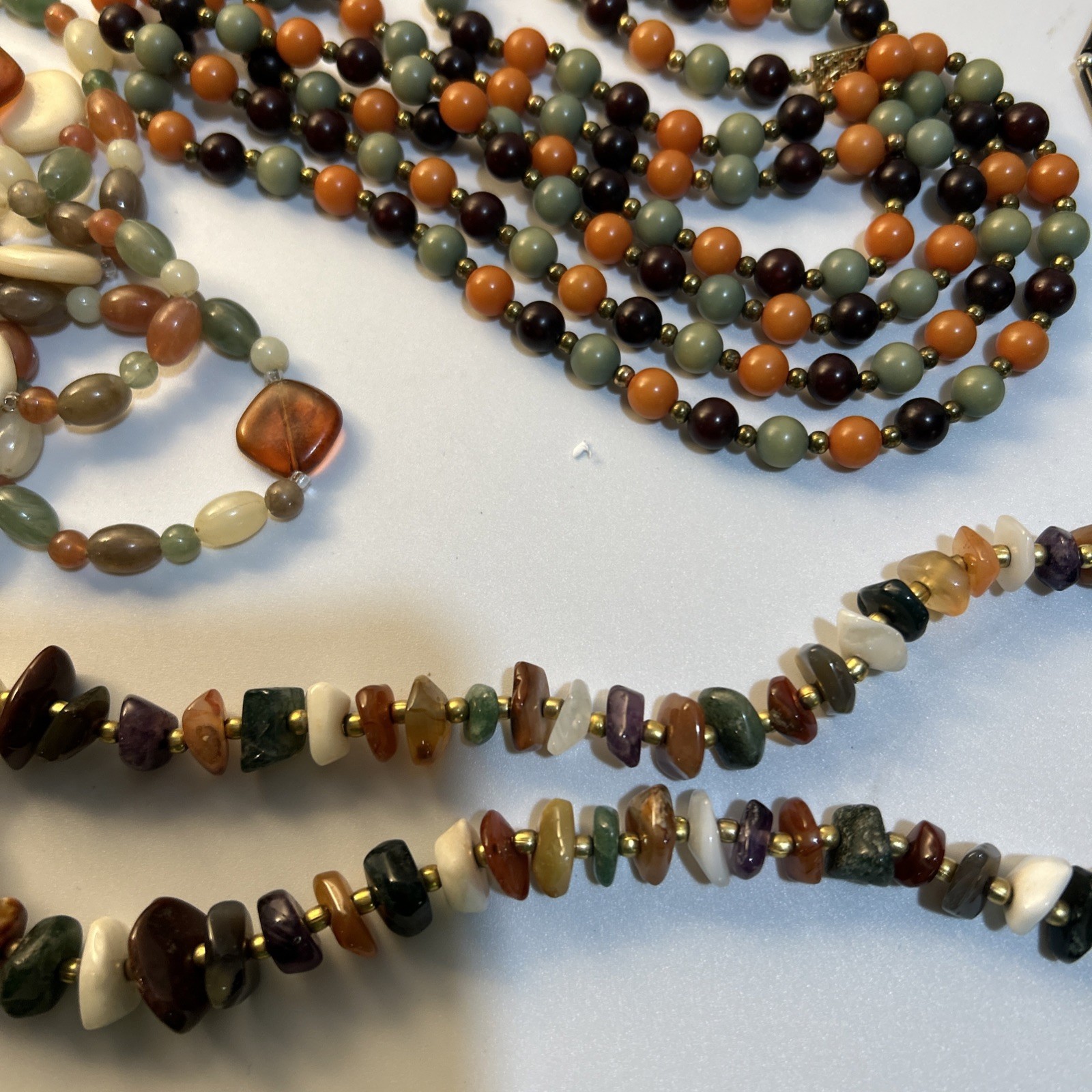 Beaded Necklace Lot Of 9 Various Lengths Jewelry
