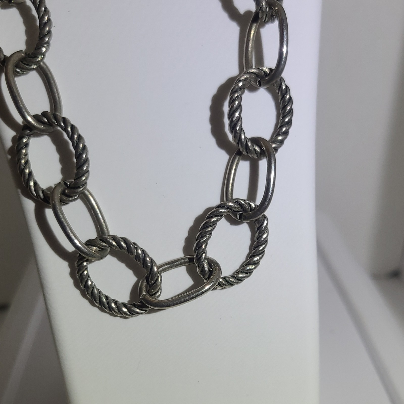 Belisimo By PREMIER Silver Tone Layered MultiStrand Chain Necklace Pearls Toggle