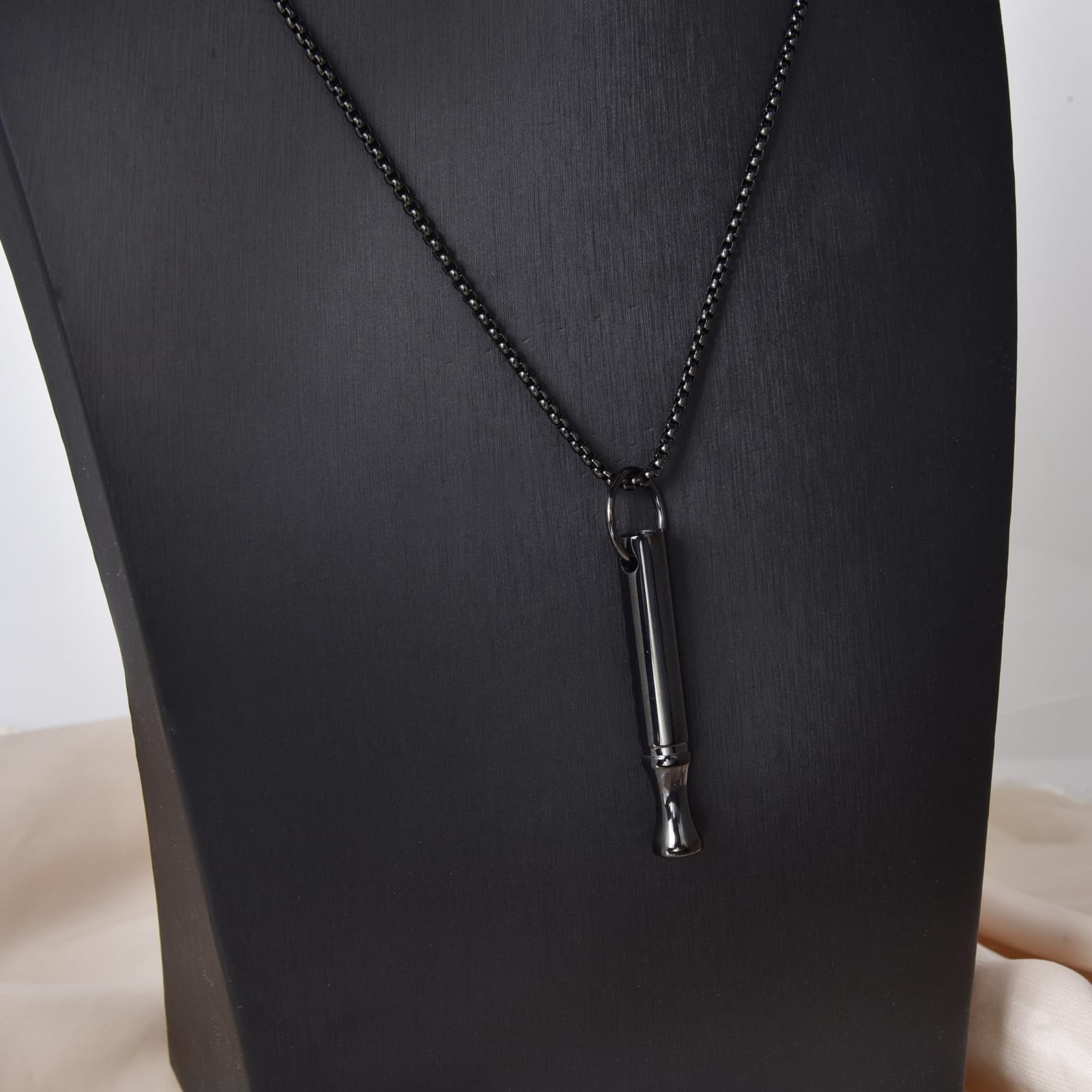 CANDYFANCY Black Meditation Breathe Neckalace For Women Men Mindfulness Breat…