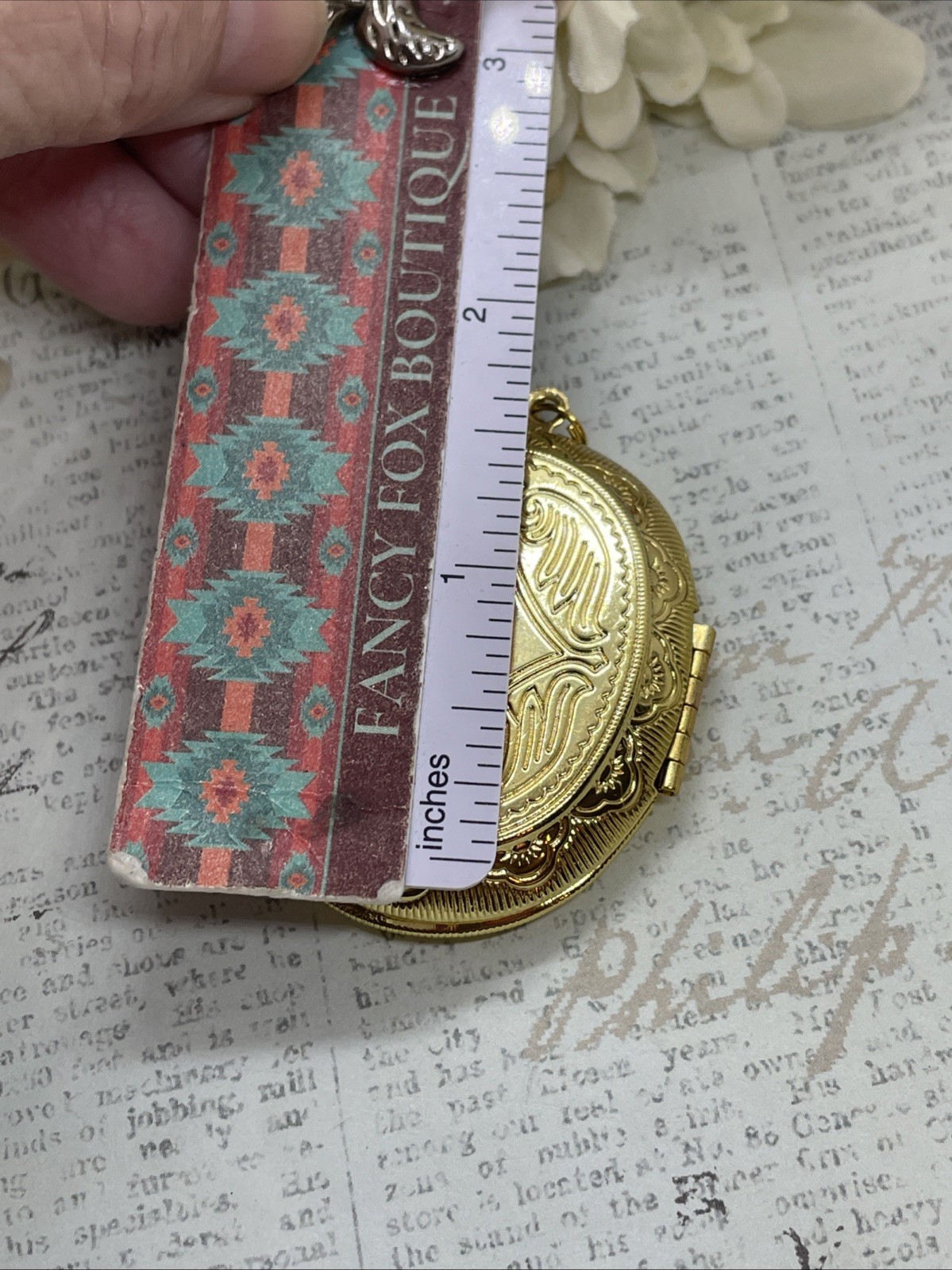 Ylw Gold Photo Locket Necklace Birthday Gift Green Owl Barn Tree Hoot Fall Mom