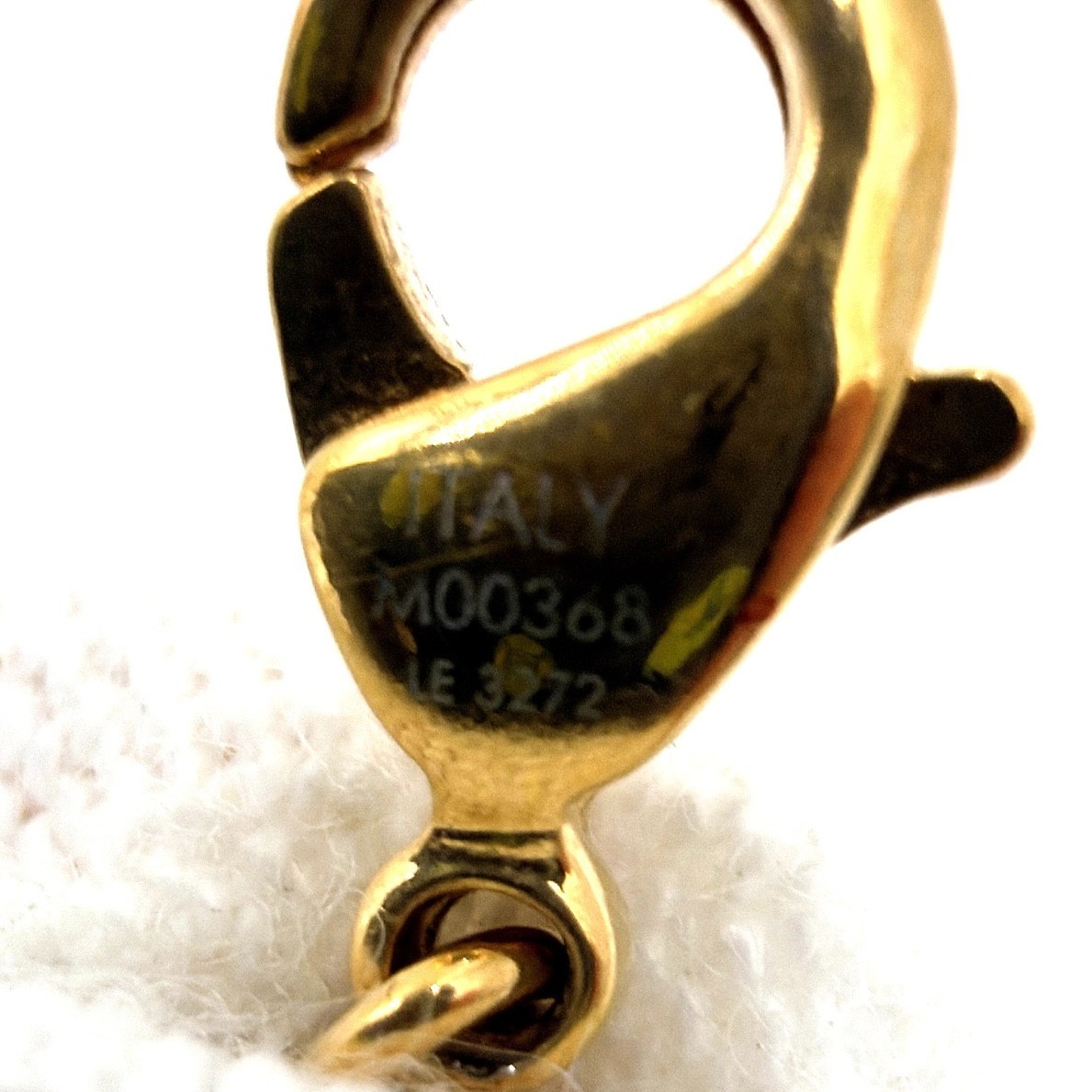 Louis Vuitton M00368 Collier Petit Louis Necklace Logo Crystal Gold Tone Italy
