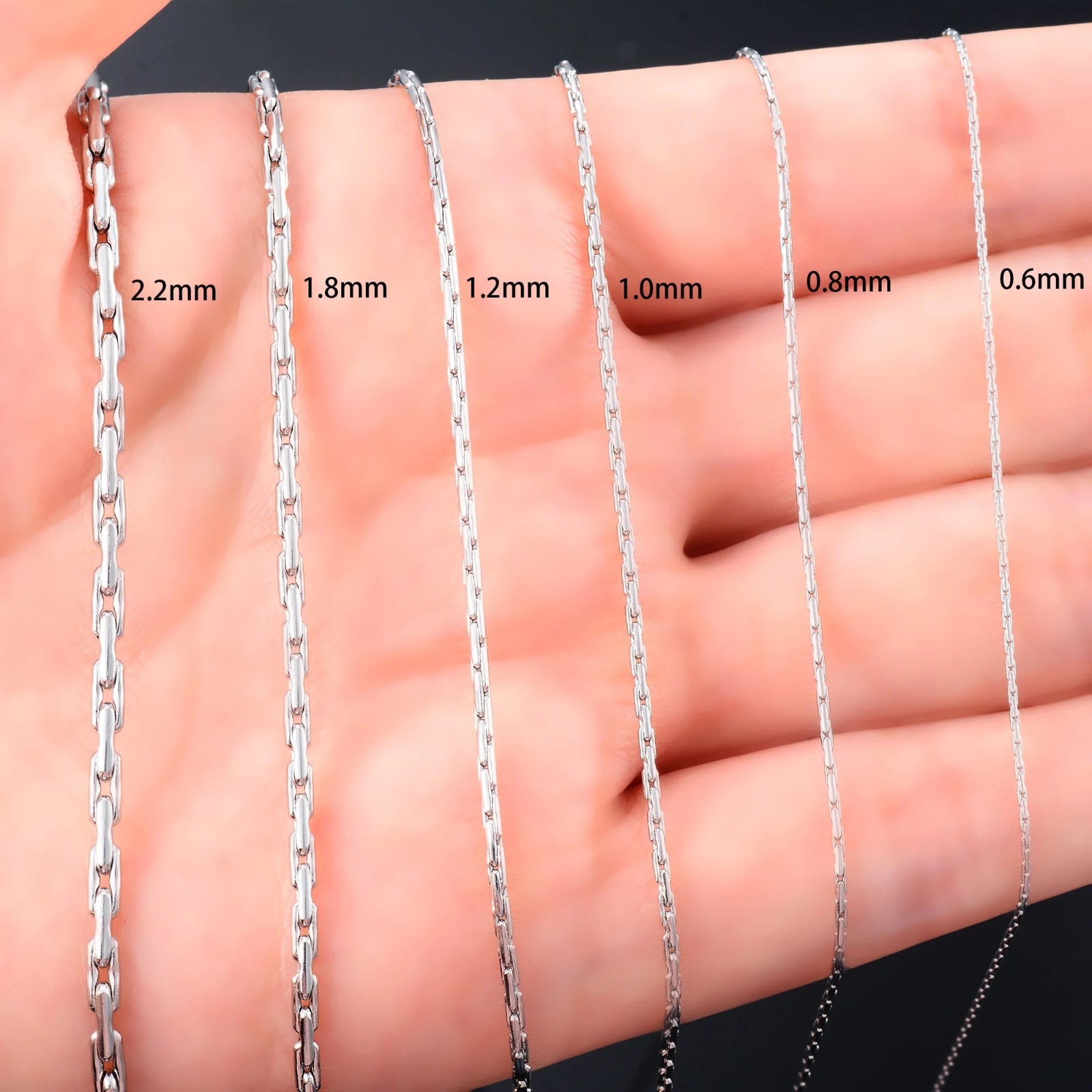 Thin Silver Necklace Link Cable Chain for Women | 316l Stainless Steel Jewelry