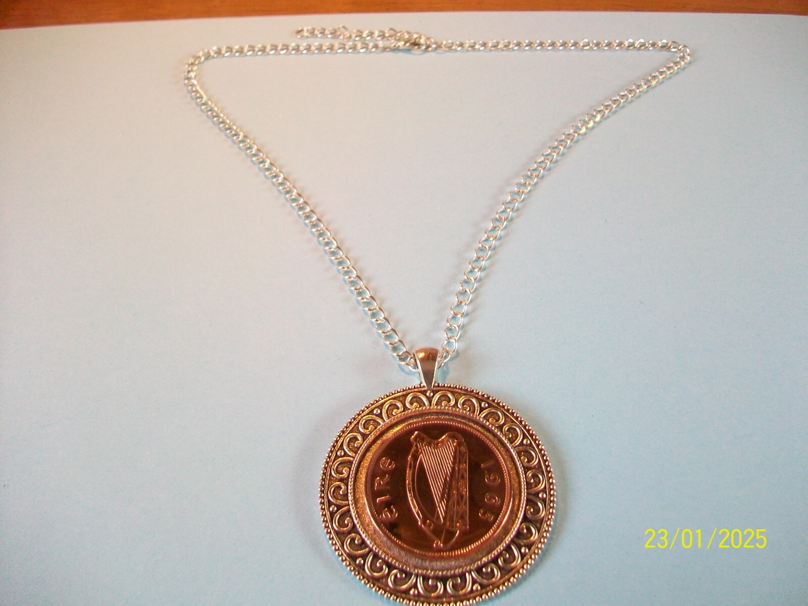 PENNY COIN – IRISH HARP – LIMITED EDITION CASED CURB NECKLACE – 1928 to 1968