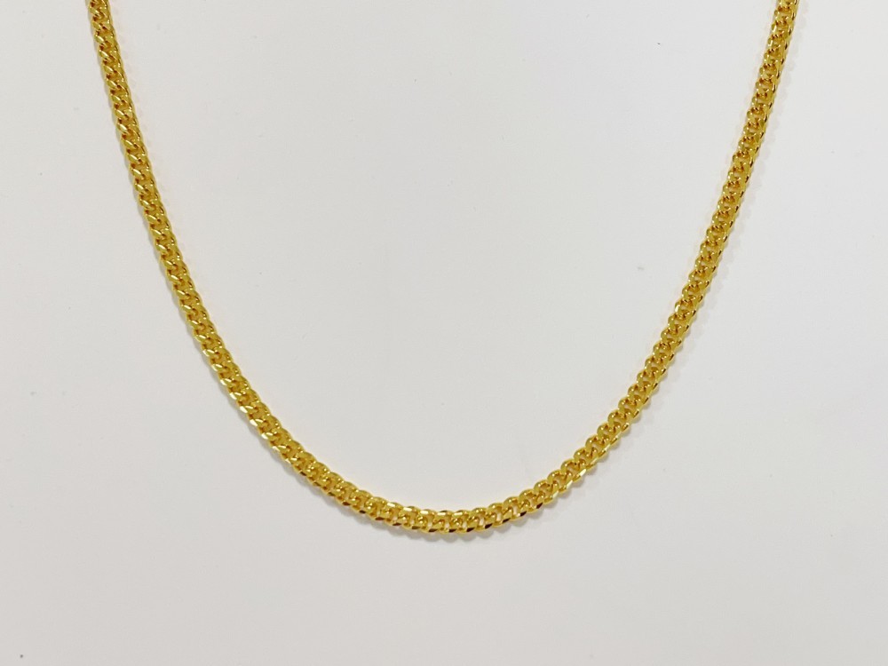 Solid 18K Yellow Gold 4mm Cuban Curb Chain Necklace 22″Italian Made Mens Jewelry
