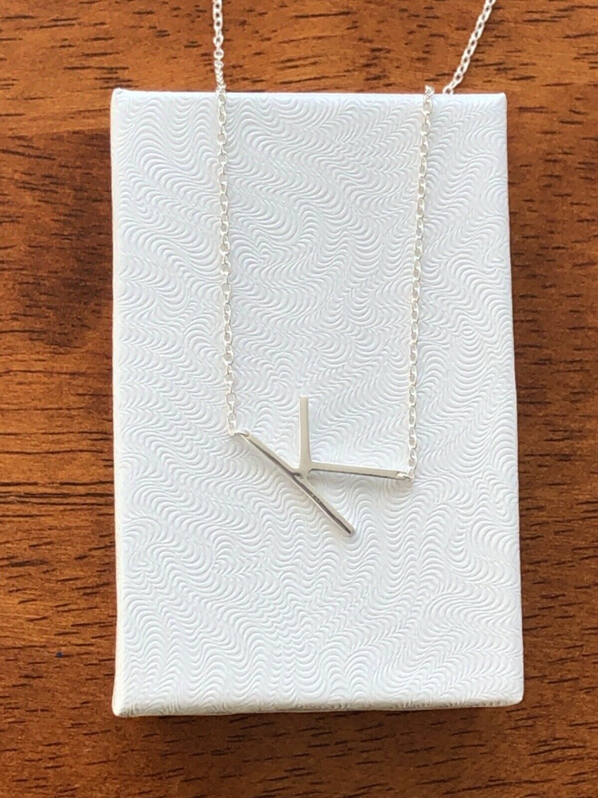 925 Sterling Silver Sideways Initial Letter K Pendant Necklace Women 15mm 17.25″