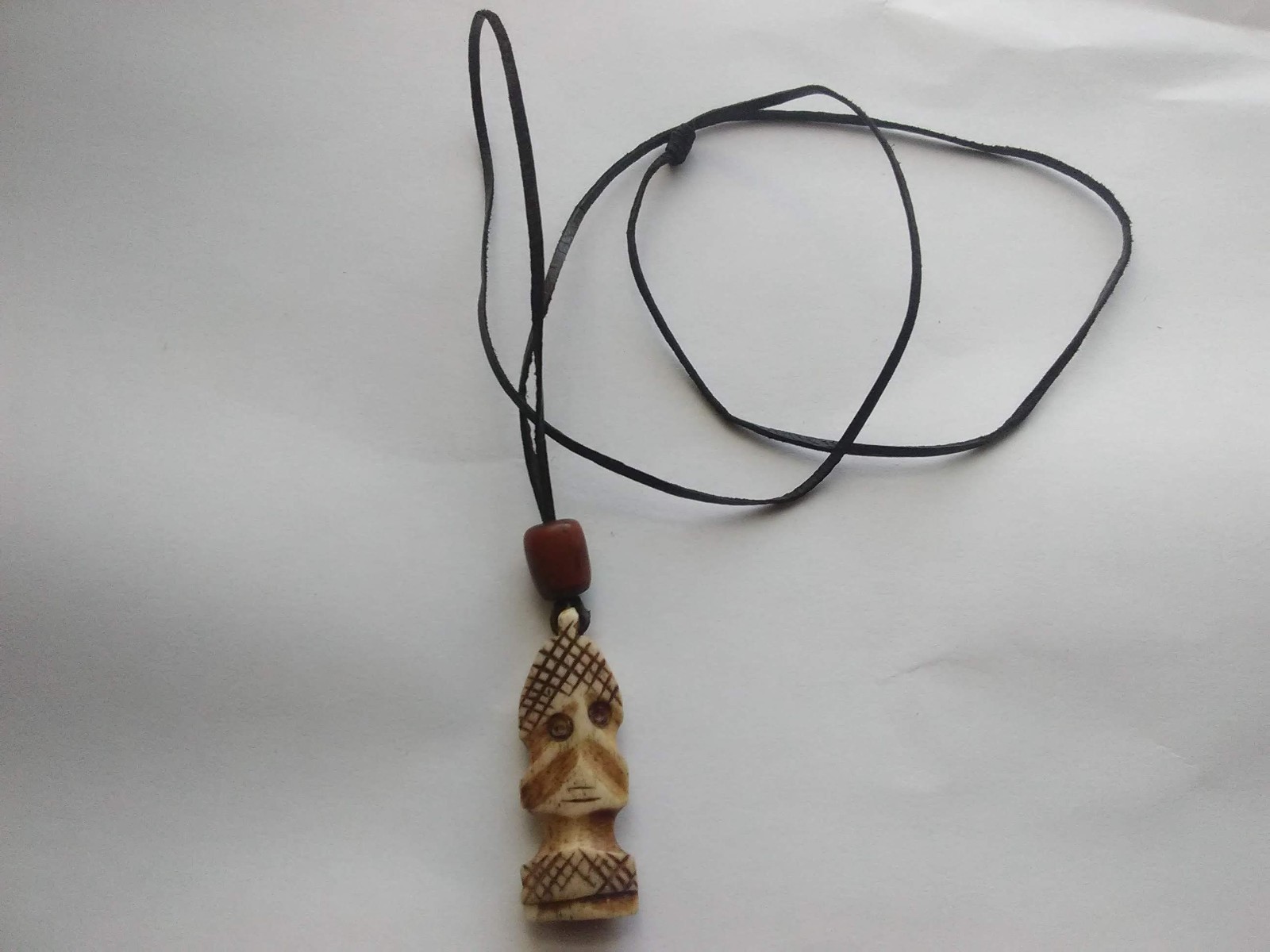 Necklace Ethnic Tribal Hawaiian Carved Tiki Surfer 24″ Gift US Seller New