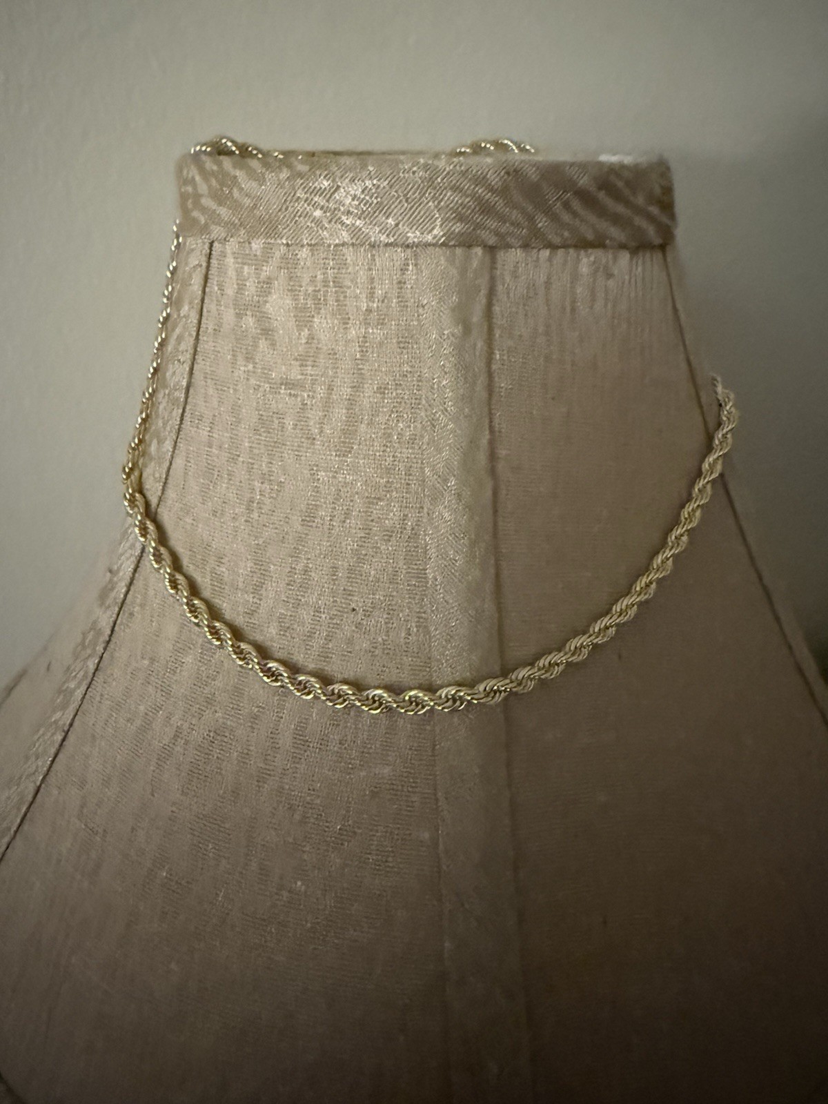 Gold Tone Rope Chain Necklace Chain Style Metal No Stone No Secondary Stone