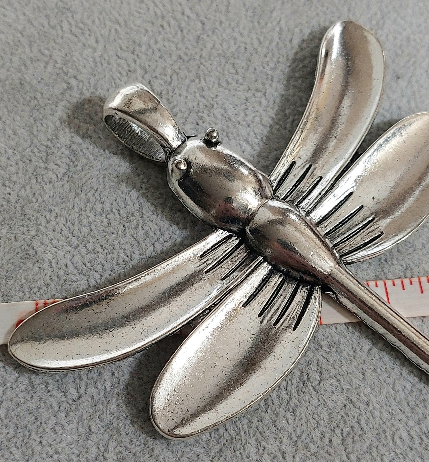 Dragonfly Silver Necklace Pendant – Women’s Jewelry Oversized