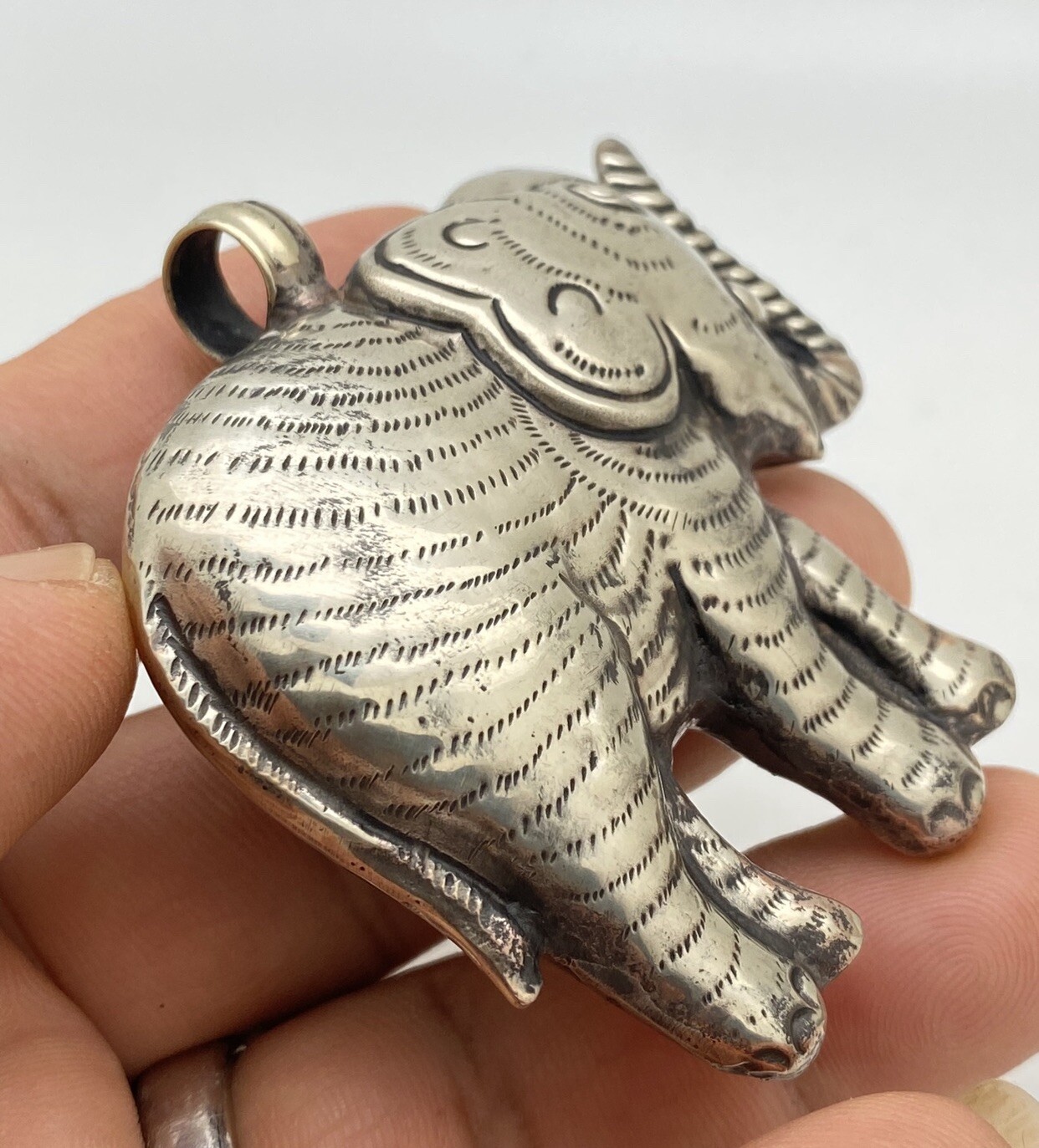 Elephant, handcrafted,tibetan silver, turquoise, ethnic ,animal,tibetan design