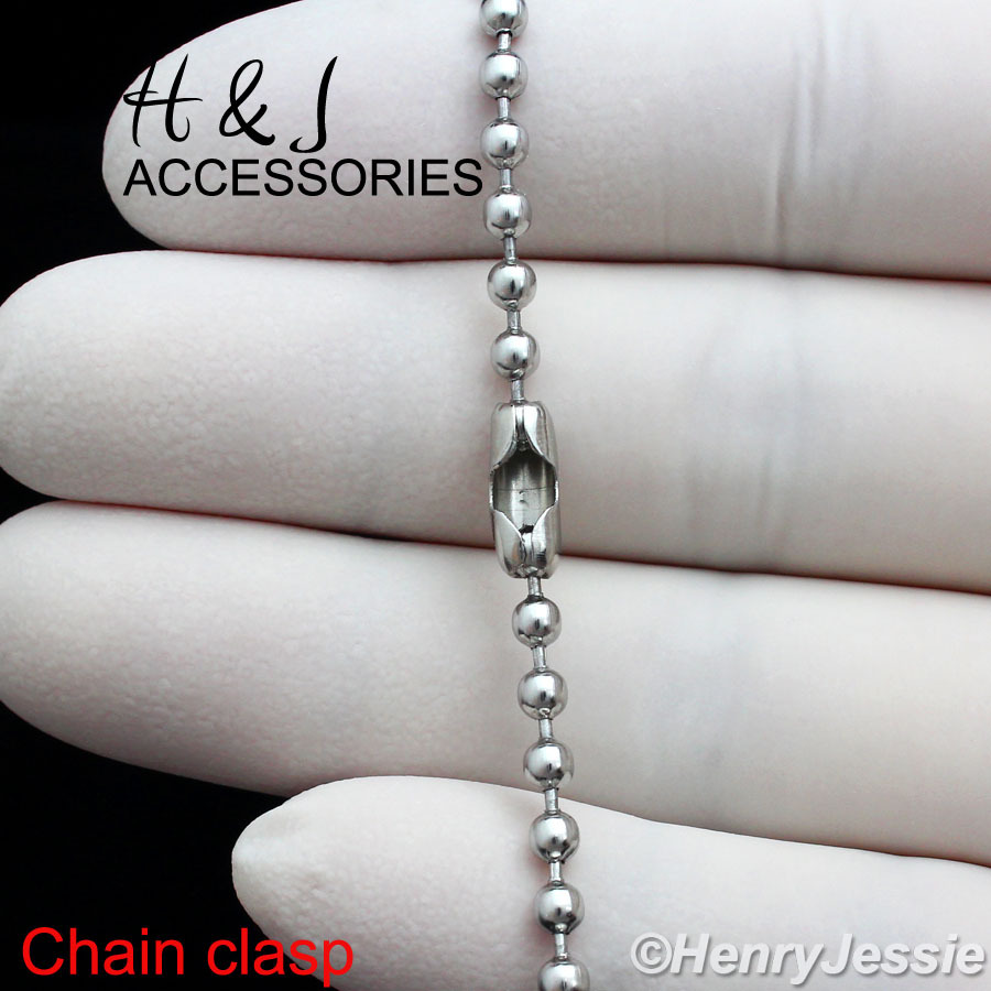 30″MEN Stainless Steel 2.5mm Silver Bead Chain Necklace Muslim Allah Pendant*113