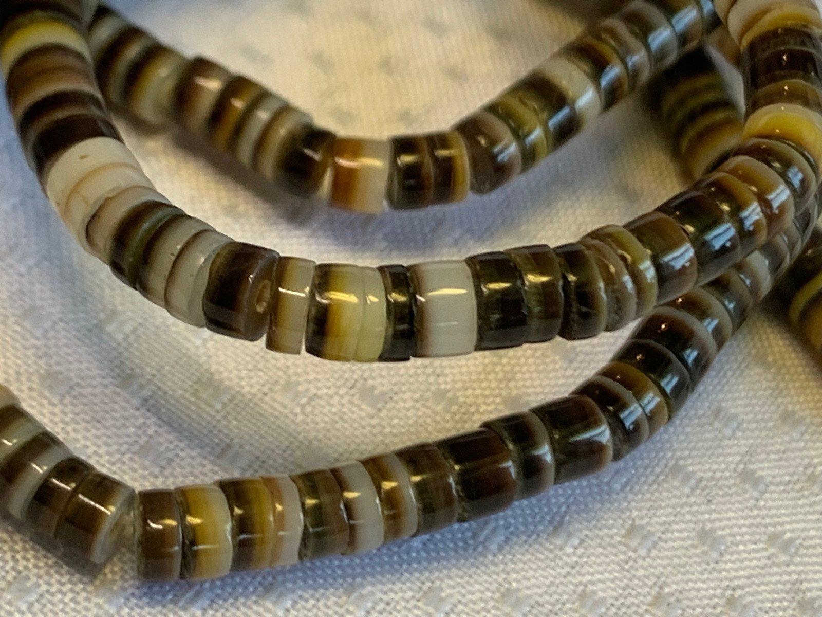 Heishi Shell Necklaces Fashion Jewelry Disc Beads 20.25″ & 17.75″ Crescent Moon