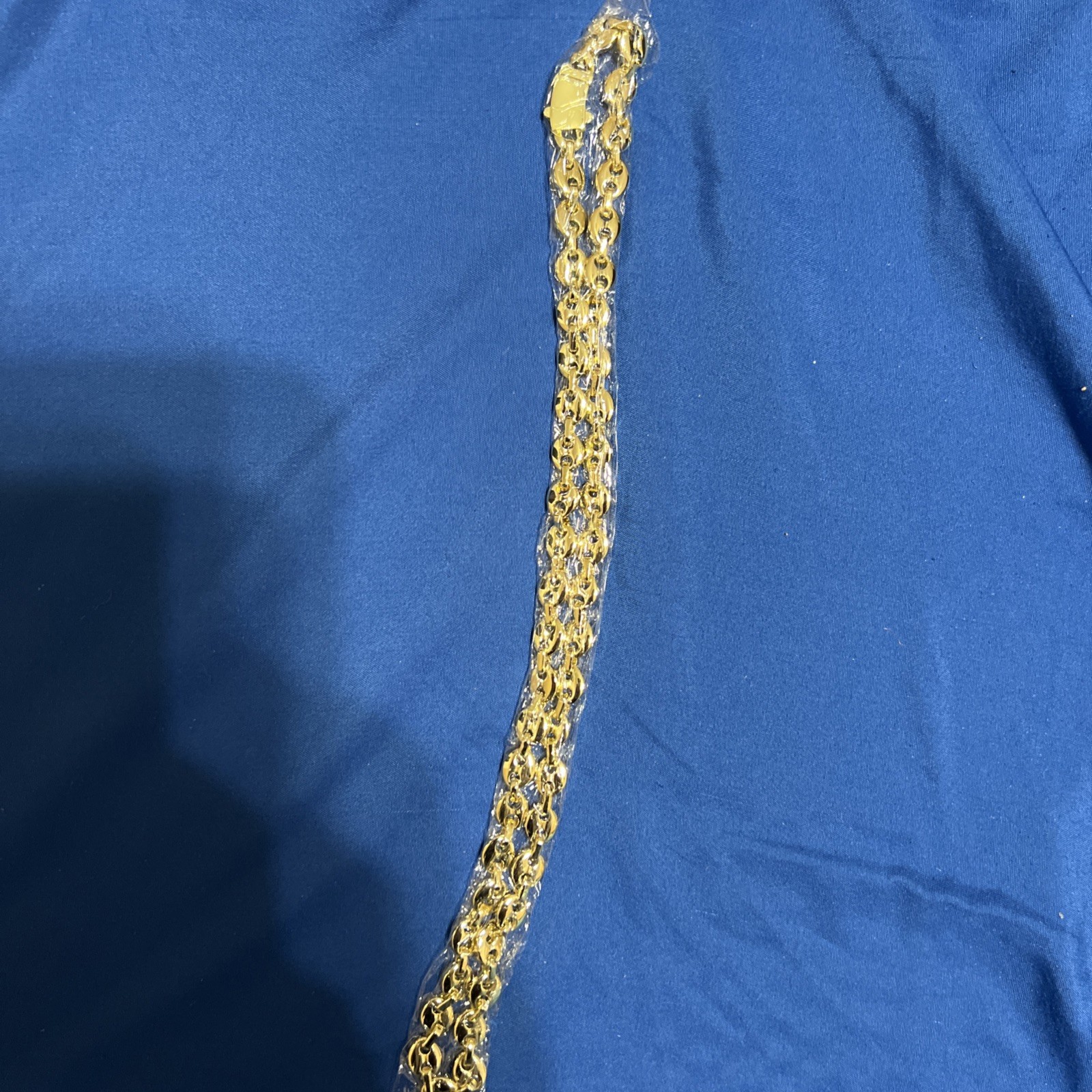 6MM 20INCH 14KT GOLD ELECTROPLATED 10x GUCCI PUFF NECKLACE