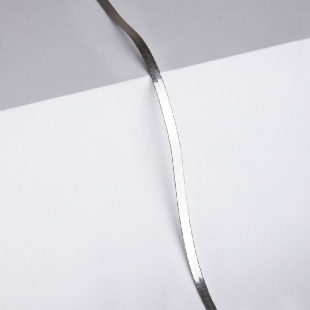 Genuine 18K White Gold Filled Tarnish-Resist 16″ 5 mm Herringbone Chain Necklace