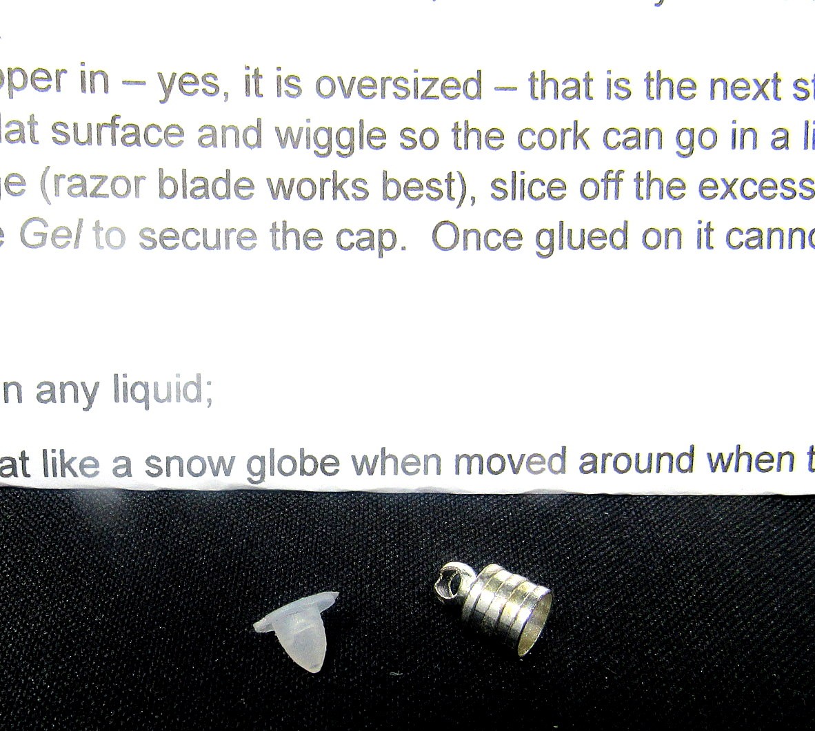 Coke Bottle Clear Glass Vial 1 inch Charm Cremation Ashes Pendant Instruct T