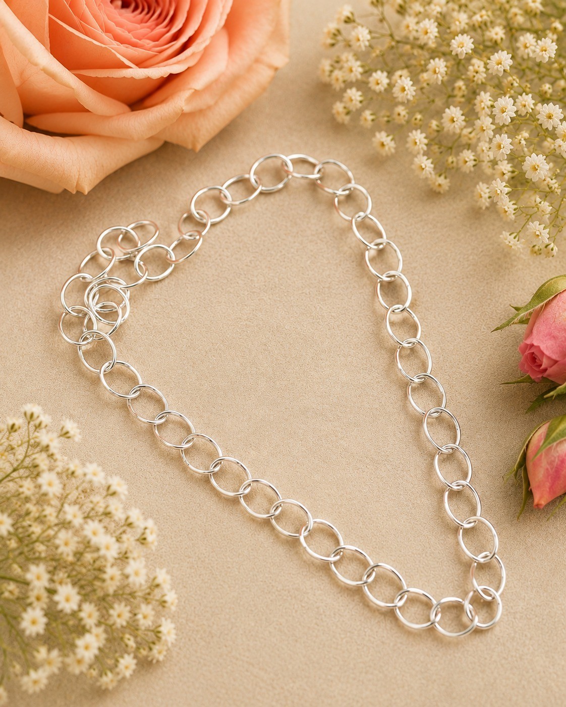925 Sterling Silver Oval Chain Link Necklace Bracelet Chain Jewelry Making DIY