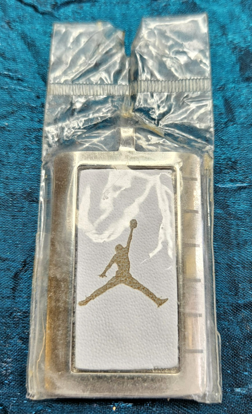Nike AF-1 Michael Jordan White Jump Man Logo Pendant, Dog Tag Keychain Metal