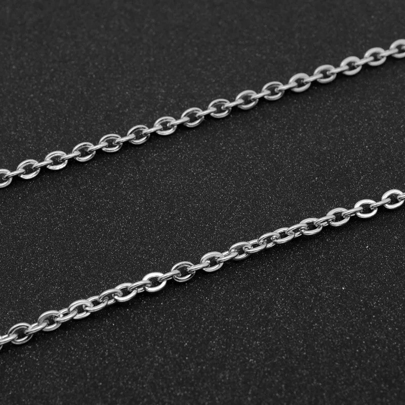Wholesale 316L Stainless Steel Classic Rolo Link Chain Necklace For Pendants