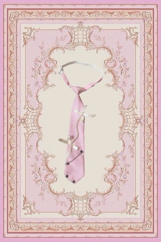 Pink Ribbon Bow Charm Choker Necklace, Adjustable Ribbon Tie Style
