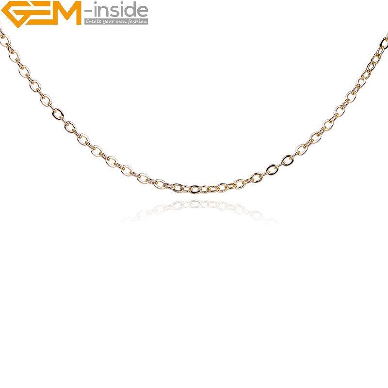 Women Cable Chains Brass Necklace Jewelry Making 39.3″ 14K Gold Filled Chain