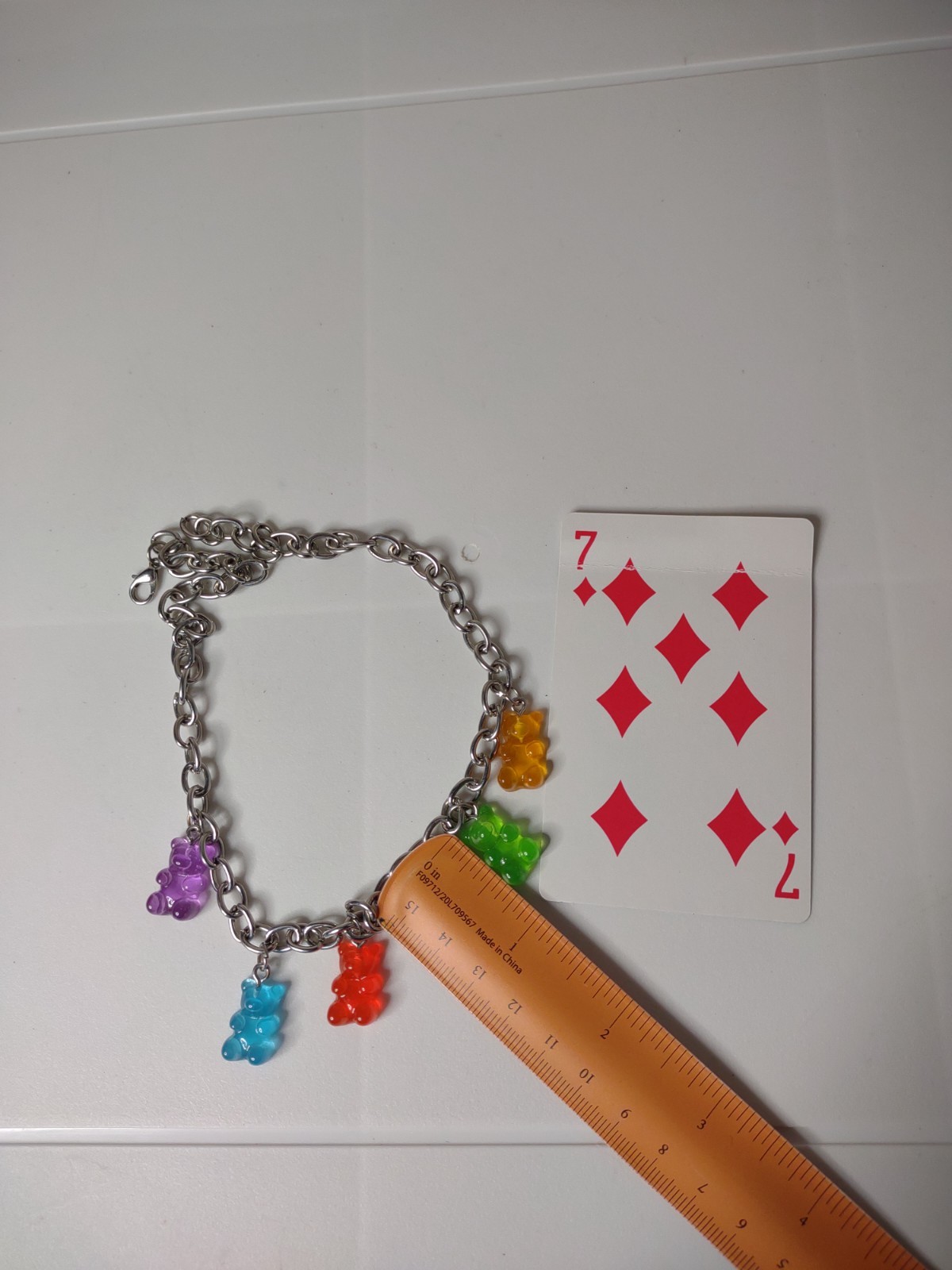 16 Inch Multicolor Bear Chain Necklace