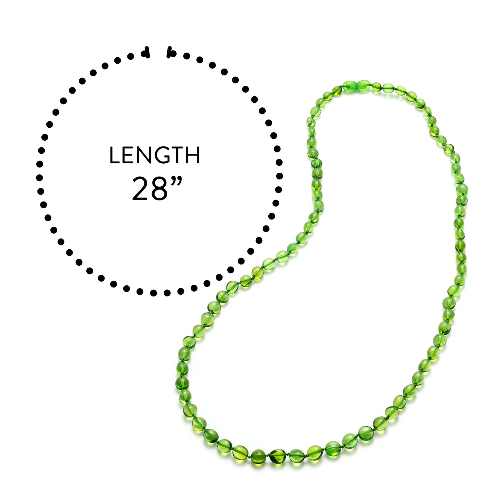 Long Amber Necklace for Adults – 28 inches Strand Genuine Amber Beaded Jewelr…