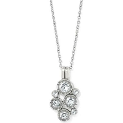 Brighton Constella Cluster Silver Crystal Pendant Necklace STYLE JM7668 $78 NWT