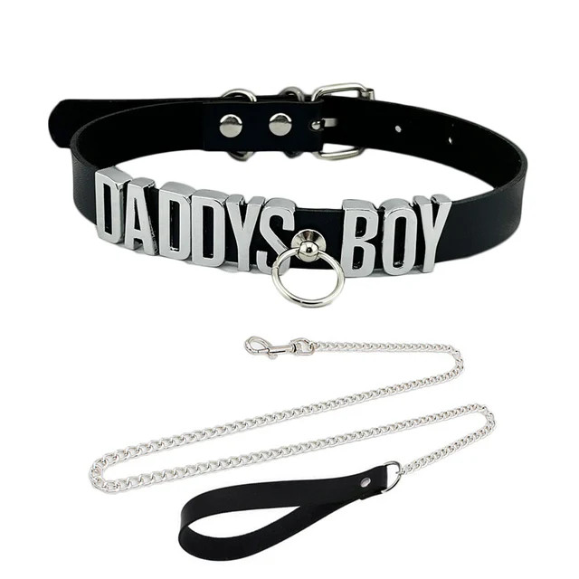 Collar BDSM Gift Pu Leather Custom Choker Necklace Punk DIY Chocker Party M7