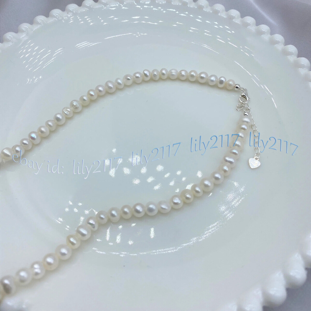 Elegant Real Natural White Freshwater Cultured Pearl Necklace 14-36” 4-7mm