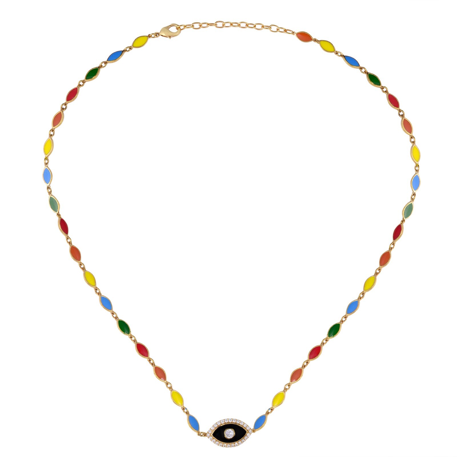Jewelry Fiesta Evil Eye Choker Necklace Multi Enamel Fashion Jewelry for Women