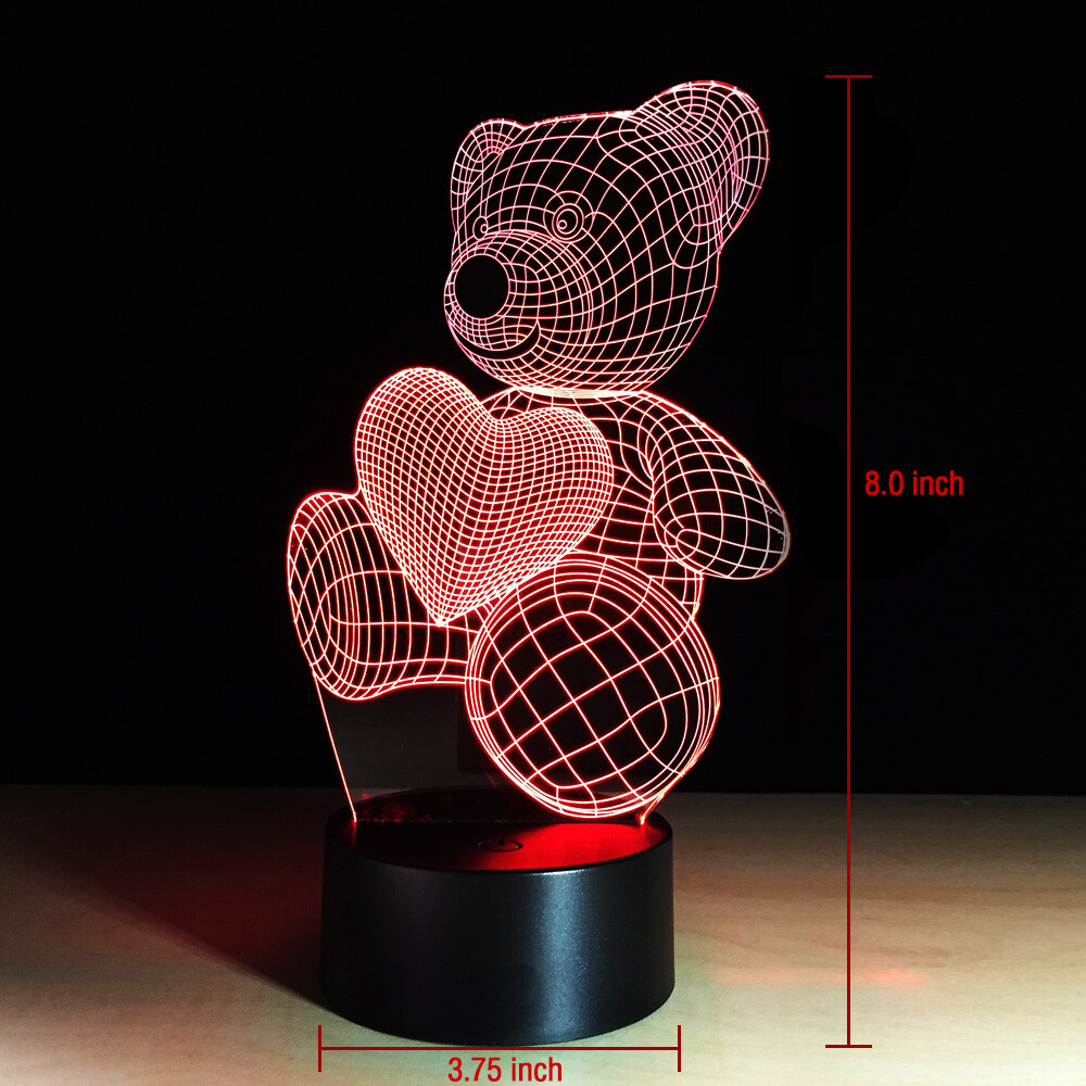 LED Light Gift For Girl Her Girlfriend Wife Woman Mom – Love Birthday Teddy Bear